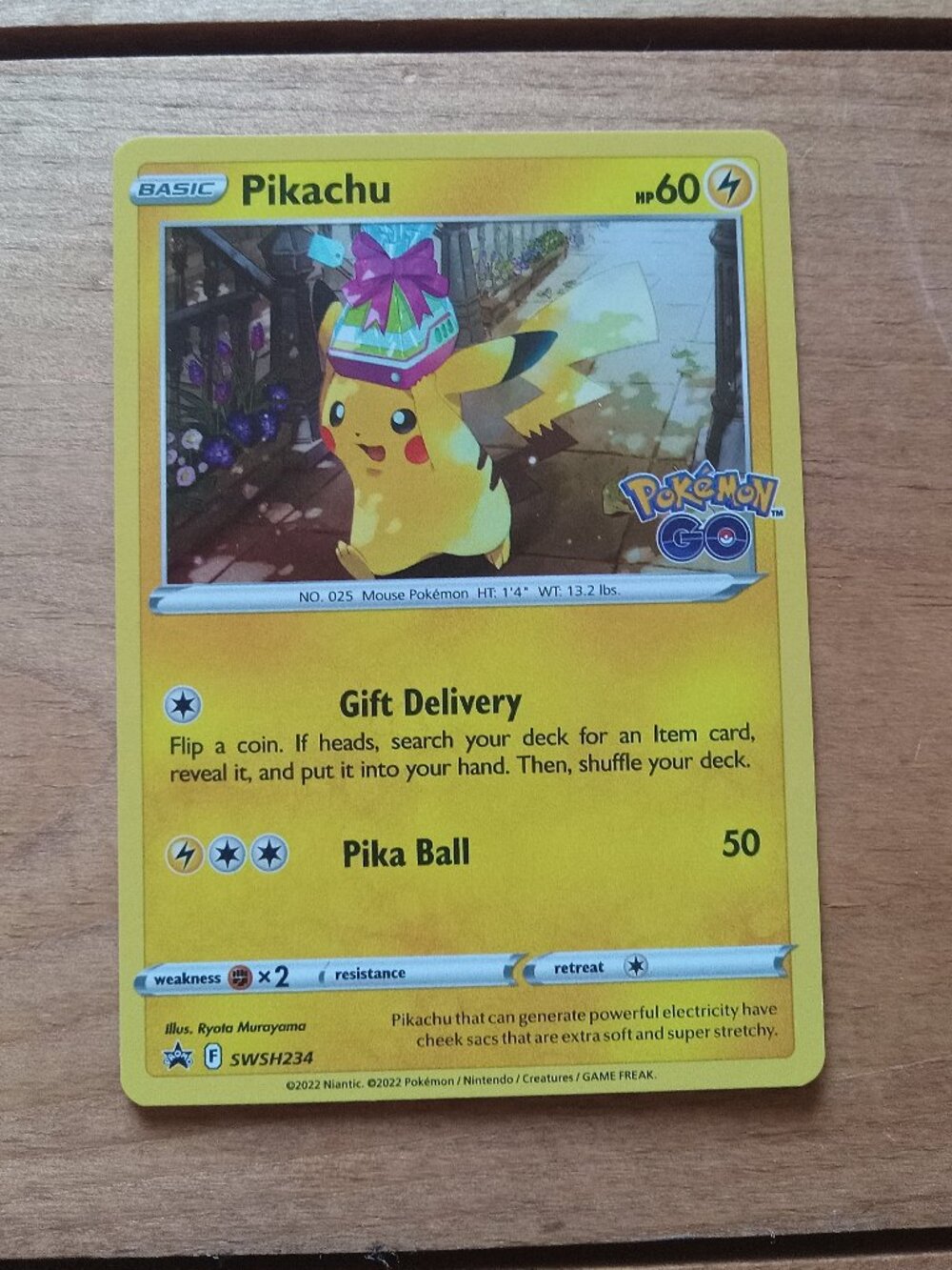Pokemon Go Holo Pikachu Promo Card SWSH234